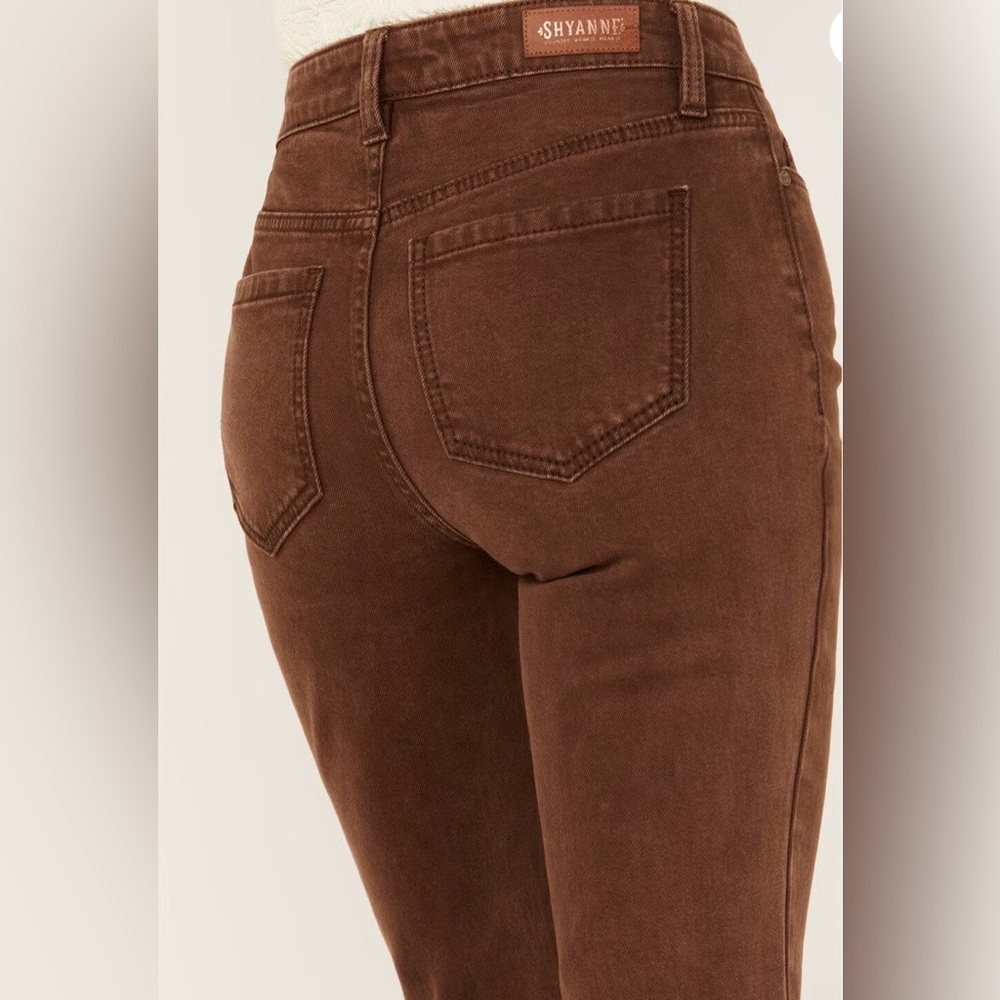 SHYANNE WOMEN'S PINECONE HIGH RISE STRETCH FLARE JEANS sz 30x34 - Picture 5 of 14